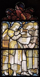 Musical Angels，Te Deum，East Window，c.1888 作者 约翰·威廉·布朗